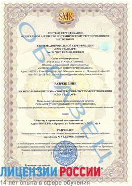 Образец разрешение Ржев Сертификат ISO 50001